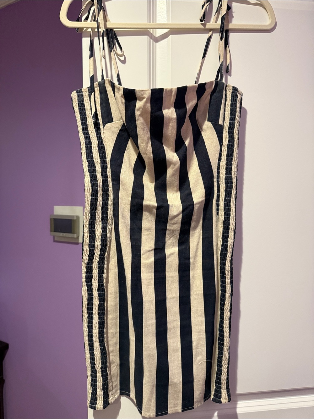 Astr striped mini dress